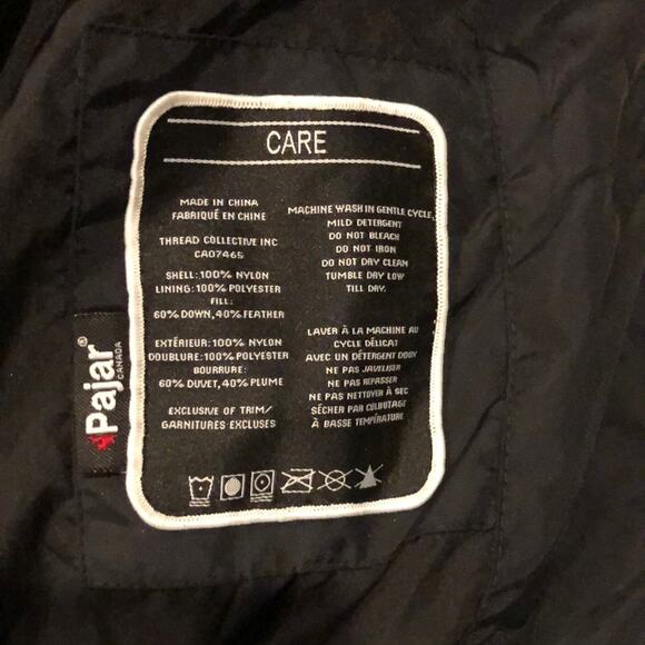 Pajar Men's Jacket &Coats Pajar Canada Down Parka- Ski coat Black| Size: S EUC - Picture 10 of 13